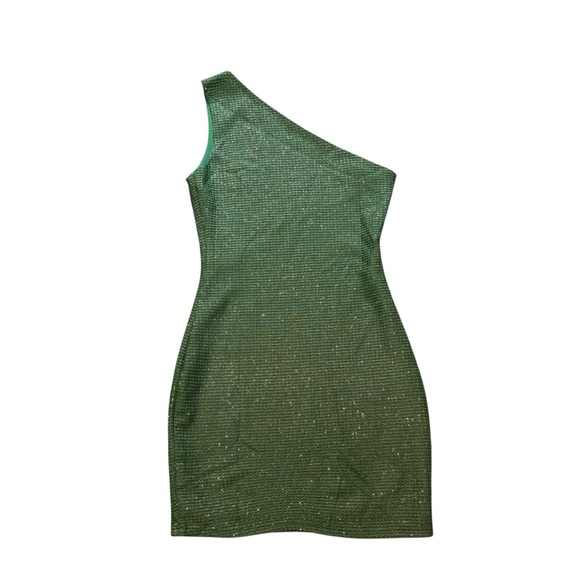 Superdown Tiffany Mini Dress in Sparkle Green, Sz S - Picture 8 of 14
